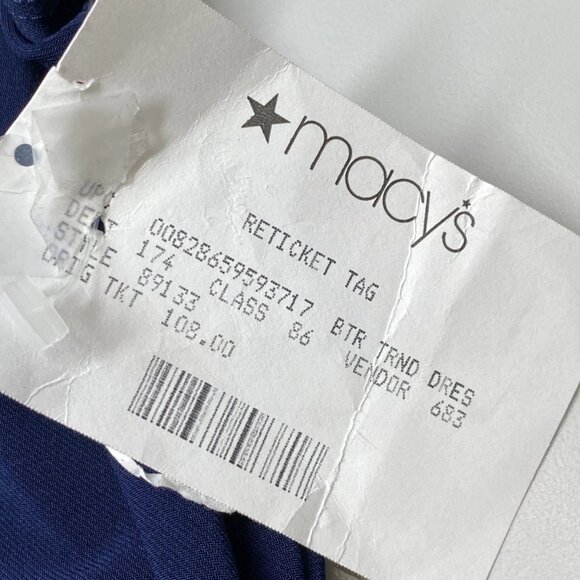 Vince Camuto Women’s Twist Front Jersey Jumpsuit Size L Navy Blue V-Neck - Picture 4 of 8